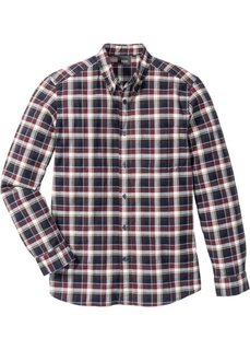 Клетчатая рубашка Regular Fit с длинным рукавом (бордовый в клетку) Bonprix