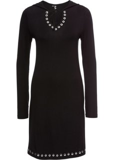 Платье с капюшоном (черный) Bonprix