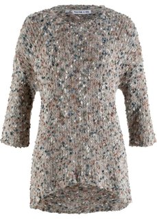Вязаный пуловер дизайна Maite Kelly (меланжевый натуральный камень) Bonprix