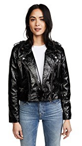 Blank Denim Black Shiny Jacket