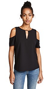 Cooper &amp; Ella Short Sleeve Cold Shoulder Blouse