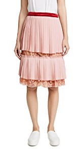 endless rose Pleated Lace Skirt