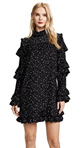 FRAME Diamond Ruffle Dress