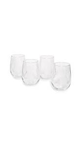 Gift Boutique Pineapple Stemless Wine Glass Set of Four