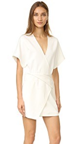 Halston Heritage Deep V Wrap Dress