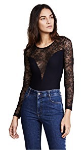 Hanky Panky Odette Lace Long Sleeve Bodysuit
