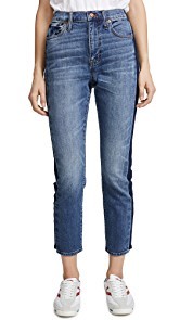 Madewell High Rise Slim Boy Jeans with Tux Stripe