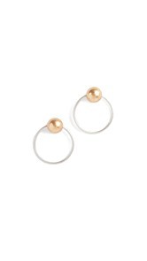 Madewell Mixed Metal Front Back Earrings