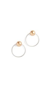 Madewell Mixed Metal Front Back Earrings