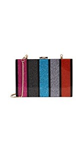 Milly Glitter Stripe Box Clutch