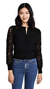 Rebecca Taylor Lace Mix Cardigan