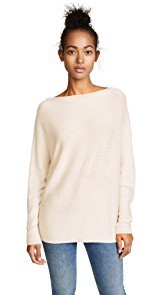 TSE Cashmere Asymmetrical Drape Cashmere Sweater