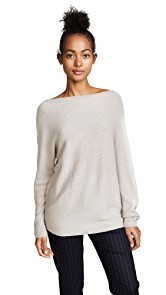 TSE Cashmere Asymmetrical Drape Cashmere Sweater