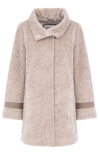 Шуба из вязанной овчины на синтепоне Virtuale Fur Collection