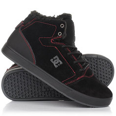 Кеды кроссовки зимние детские DC Crisis High Wnt Black/Red/White