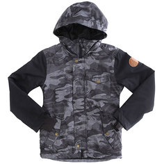 Куртка утепленная детская Quiksilver Ridge Black Grey Camokazi