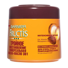 GARNIER Маска-масло для волос FRUCTIS Тройное восстановление 300 мл