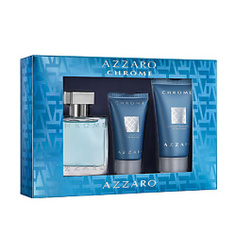 AZZARO Набор Azzaro Chrome Туалетная вода, спрей 30 мл + Бальзам после бритья 30 мл + Шампунь для тела и волос 50 мл
