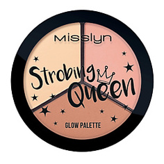 MISSLYN Сияющая палетка для контуринга лица Strobing Queen Glow Palette Strobing Queen 3x4,5 г