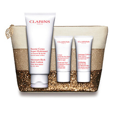 CLARINS Набор в косметичке BAUME CORPS SUPER HYDRATANT 200 мл + 2x30 мл