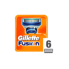 GILLETTE Сменные кассеты для мужской бритвы Gillette Fusion 6 шт.