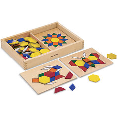 Трафарет с блоками на досках, Melissa &amp; Doug