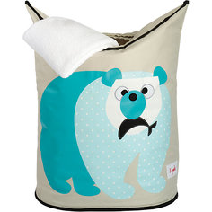Корзина для белья Белый мишка (Blue Polar Bear), 3 Sprouts