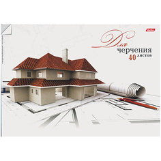 Альбом для черчения 40л. А4 на спирали с перфорацией Hatber