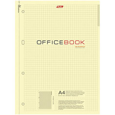 Тетрадь 80л. А4 клетка на гребне "Office Book", тонир. блок, выб. лак, перфорация на отрыв Hatber