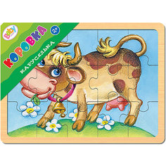 Пазл в рамке Step Puzzle Каруселька "Коровка", 15 элементов