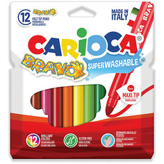 Набор фломастеров CARIOCA BRAVO, 12 цв., в картонном конверте с европодвесом