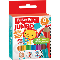 Цветные  карандаши MINI Jumbo Fisher Price 8 цветов деревянный корпус Limpopo