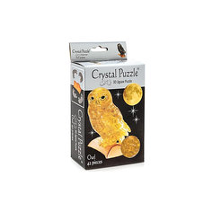 3D головоломка Сова янтарная Crystal Puzzle