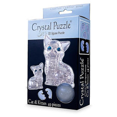 Головоломка КОШКА  СЕРЕБРИСТАЯ Crystal Puzzle