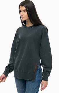 Свитшот с потертостями и разрезом сбоку Pinko