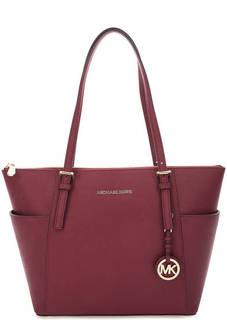 Бордовая сумка из сафьяновой кожи Michael Michael Kors