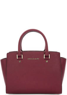 Бордовая сумка с короткими ручками Michael Michael Kors