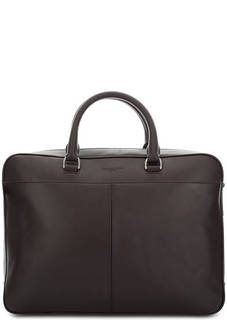 Коричневая кожаная сумка с отделением для ноутбука Michael Michael Kors