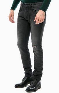 Рваные джинсы серого цвета Gas