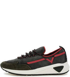 Серые кроссовки с контрастной отделкой Diesel