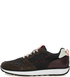 Текстильные кеды с вставками из кожи Diesel