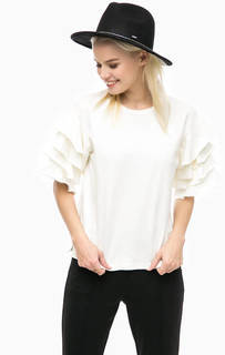 Футболка из плотного трикотажа с оборками Scotch&Soda