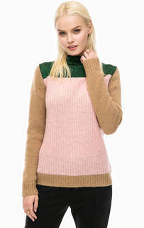 Розовый свитер с контрастными рукавами Scotch&Soda