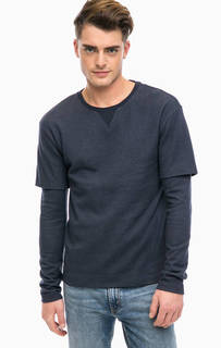 Синий хлопковый свитшот Scotch&Soda