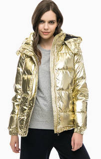 Золотистый пуховик со съемным капюшоном Liu Jo