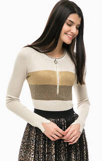 Джемпер из вискозы с молнией на вороте Liu Jo