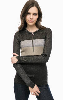 Джемпер из вискозы с молнией на вороте Liu Jo