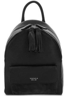 Кожаный рюкзак с замшевой вставкой Tosca BLU