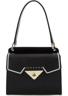 Кожаная сумка с откидным клапаном на замке Tosca BLU