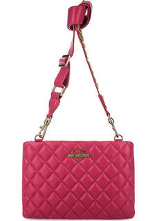 Стеганая сумка с широким плечевым ремнем Love Moschino